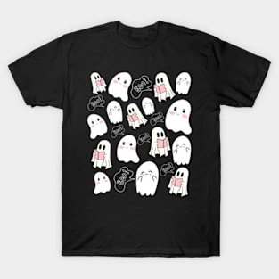 Cute Ghost Pattern for Reading Lover T-Shirt